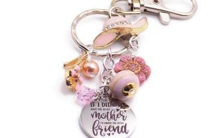  Mom Keychain, Sentimental Handmade Accessory Mothers Day Gift